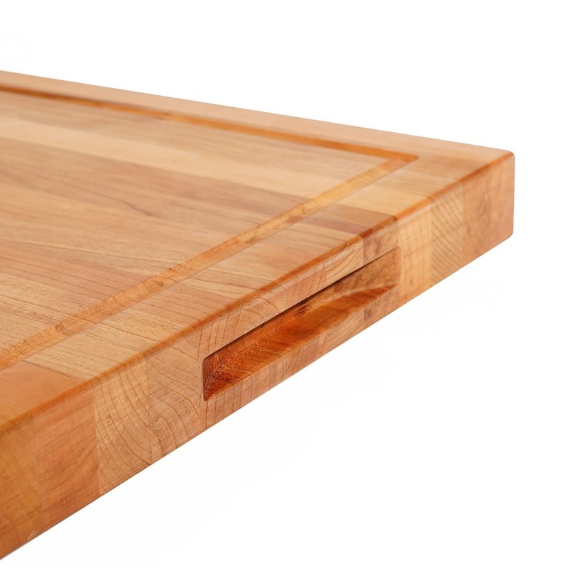 Solid Cherry Wood Cutting Board for Kitchen, USA Grown Hardwood, 16 x 12, wit... gallery