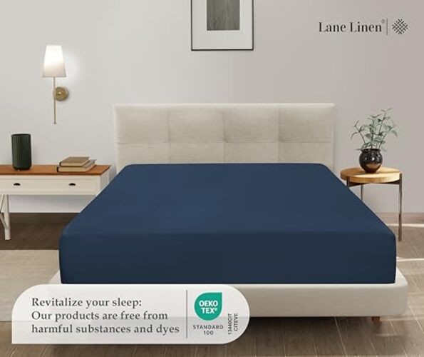 Deep Pocket Full Size Fitted Sheet - 360 Degree Elastic, Secure Hold - Fits Up gallery