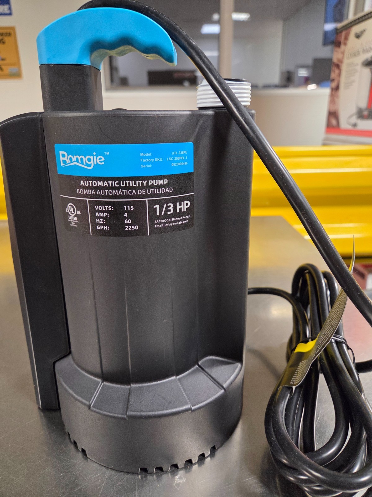 Bomgie Automatic Submersible Water Pump 2250Gph 1/3Hp Sump Pump (No adapter) gallery