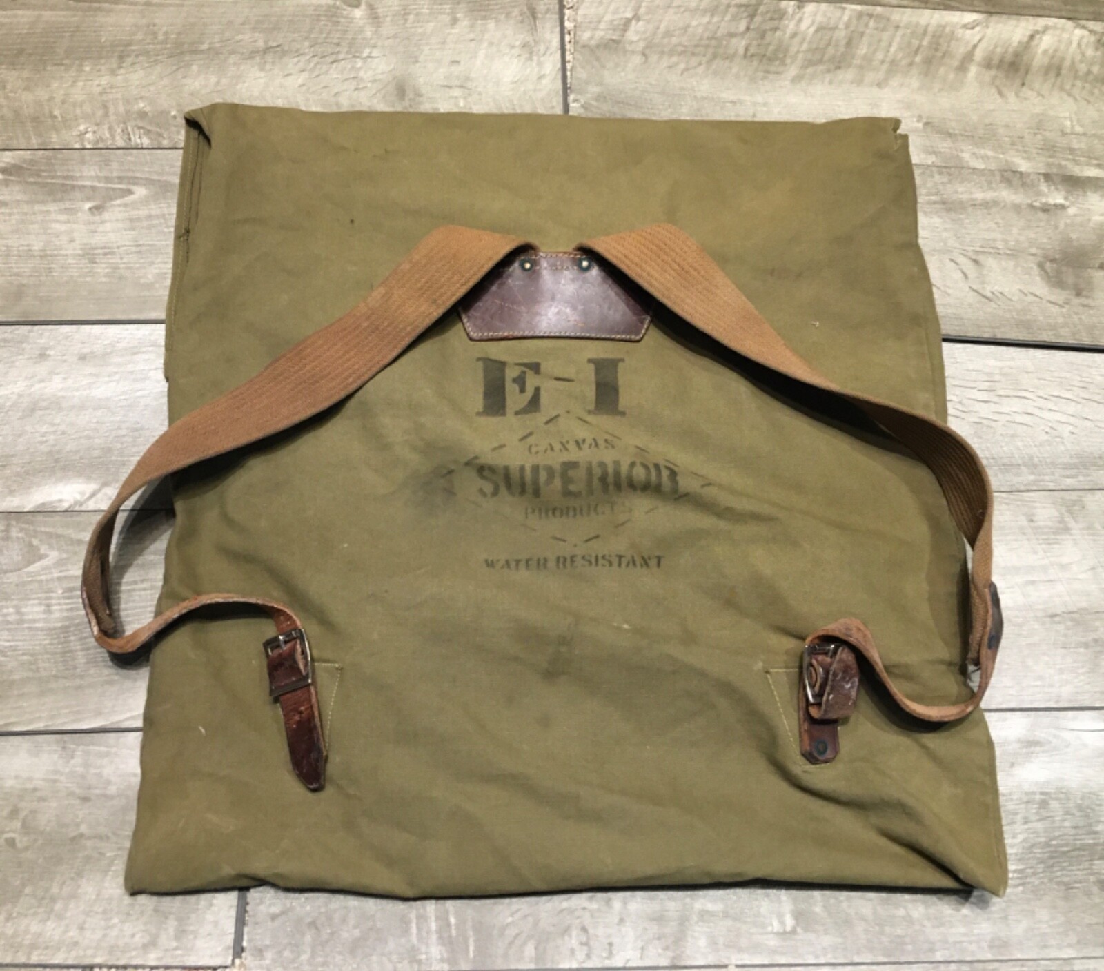 Superior Pack Bag E-I Rucksack Backpack Leather Water Resistant Backpacking 2