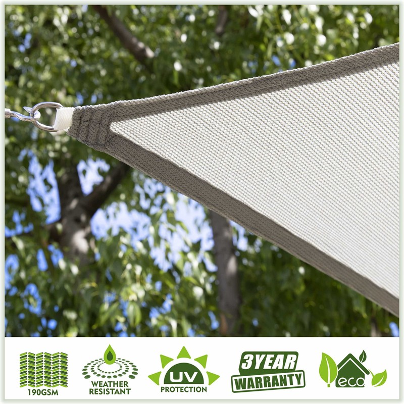 ColourTree Grey Custom Size Triangle Sun Shade Sail Canopy Fabric Outdoor Patio gallery