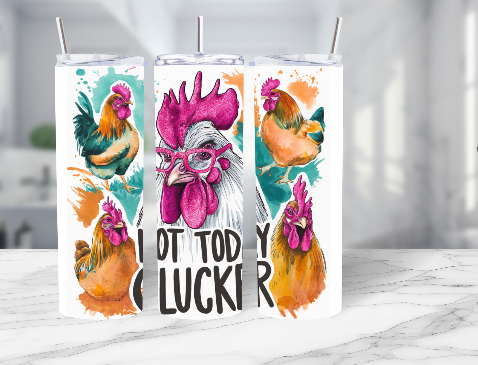 Sarcastic Not Today CLUCKER Chicken Tumbler 20oz gallery