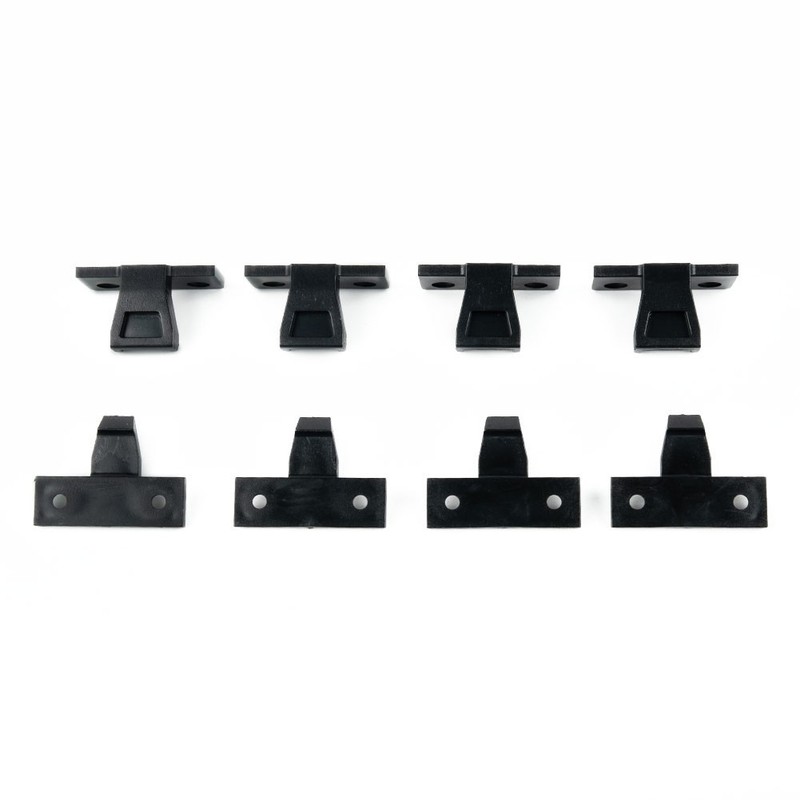 4 X Push In Fittings Press Fit Panel Clips Kitchen Plinth Fasteners ABS Plastic gallery