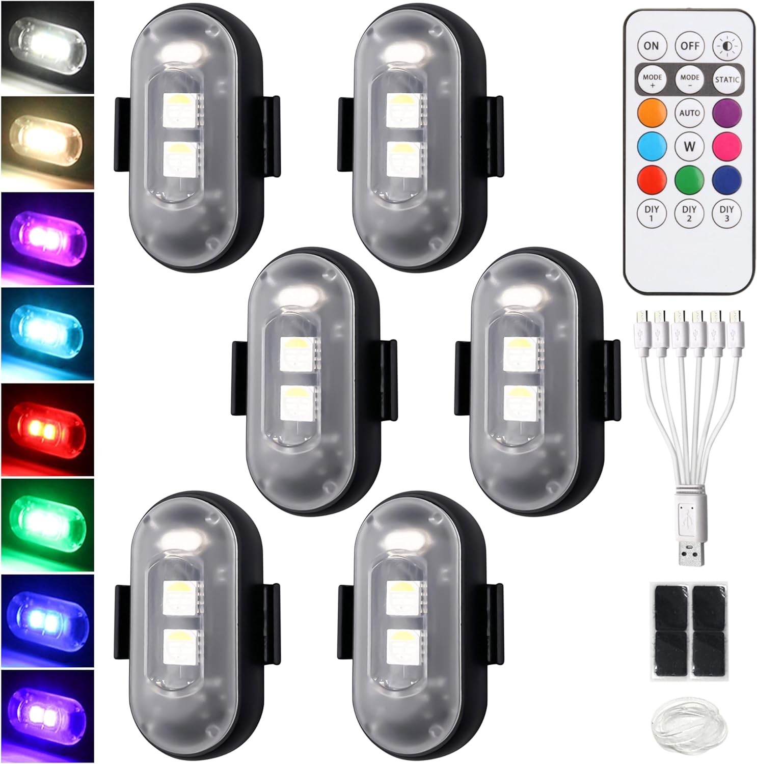 Wireless Magnetic Strobe LED Lights with Remote Control,8 Colors Waterproof gallery