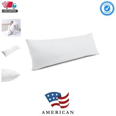 20×48 Inch Synthetic Down Alternative Rectangle Pillow Insert Form Stuffer fo…