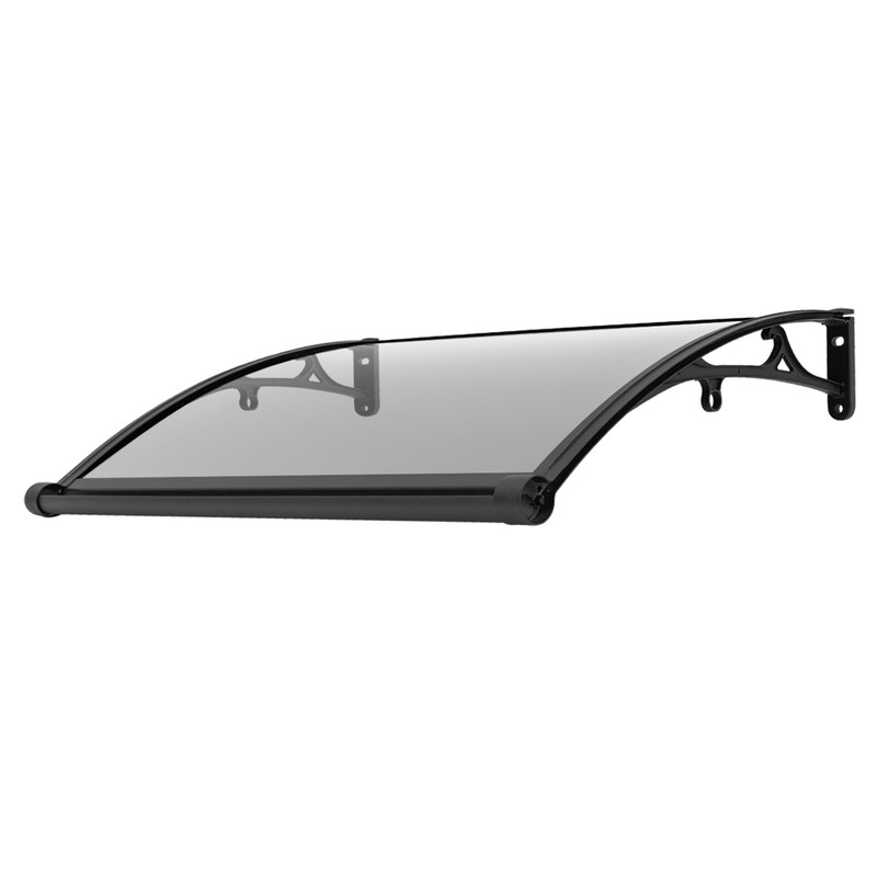 Window Awning Front Door Eaves Canopy 40"x24" Polycarbonate Roof Sun Shade Cover gallery