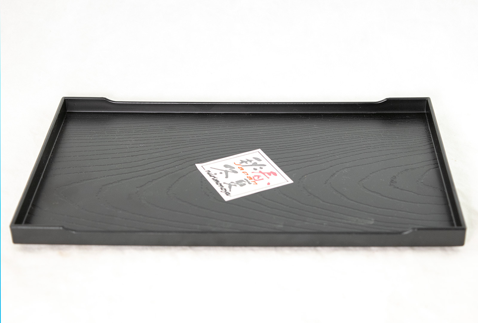 10" Japanese Rectangular Black Plastic Humidity Tray for Bonsai & House Plants gallery
