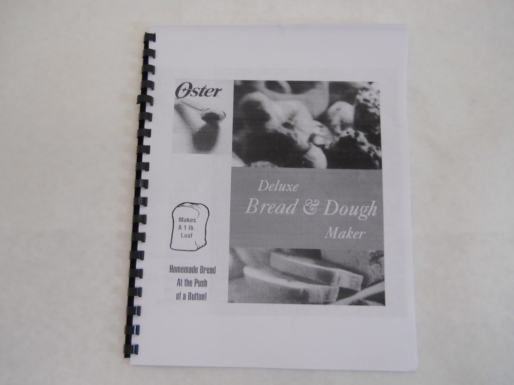 Oster Bread Machine Manual 4807 4811 4812 4839 5811 5812 5814 5815 5821 5826