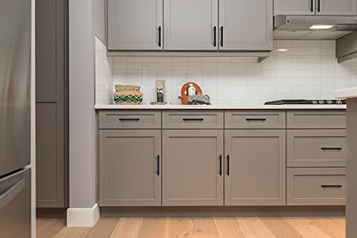 20 Pack 6'' Square Cabinet Pulls Matte Black Stainless Steel Kitchen Drawer Pull gallery