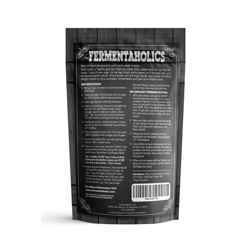 Kombucha Essentials Kit - ORGANIC SCOBY - Brew kombucha at Home gallery