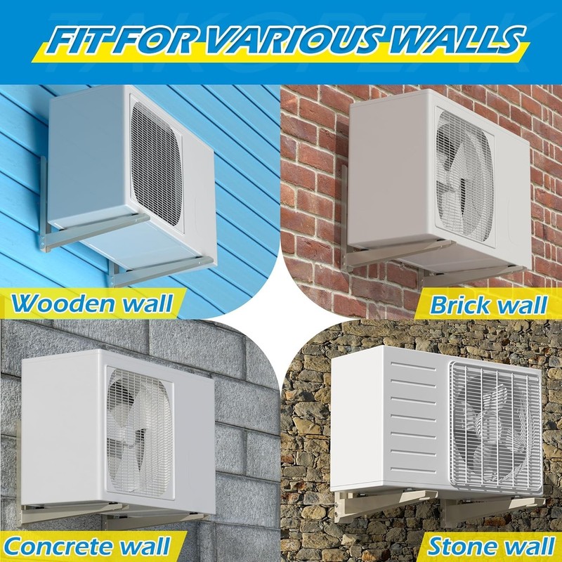 Alloy Steel Mini Split Wall Mount Bracket for Ductless AC Units 485 LBS Capacity gallery