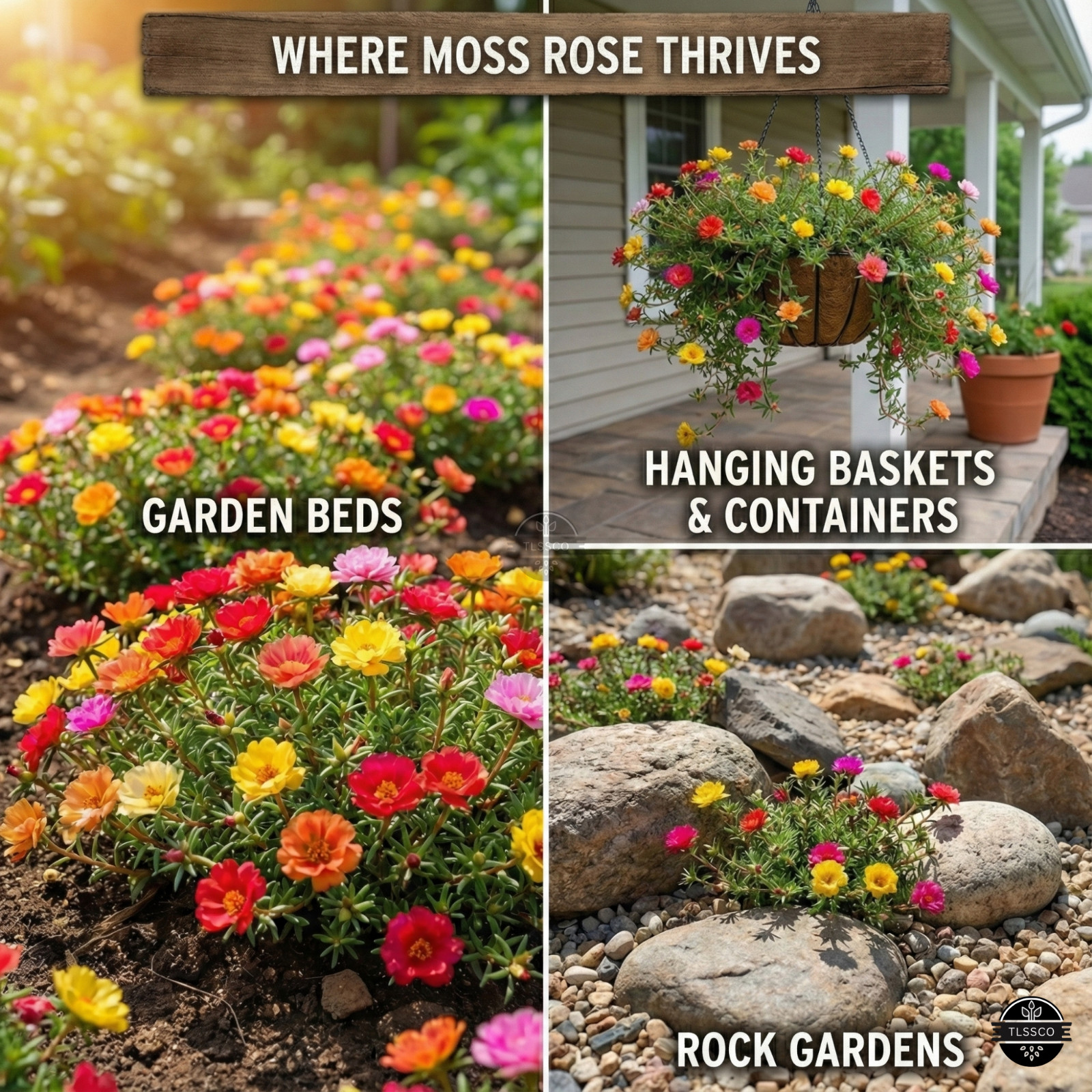 10000+ MIXED MOSS ROSE SEEDS PORTULACA GRANDIFLORA MIX FLOWERS GROUNDCOVER gallery