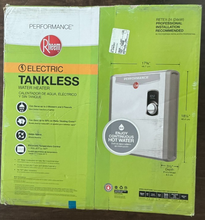 Rheem Performance 24 kW 4.68 GPM 240V Electric Tankless Water Heater gallery