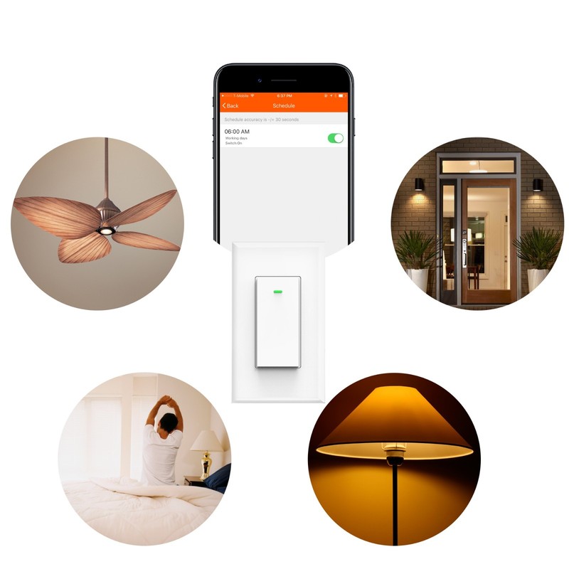 Smart WIFI Light Switch Remote Alexa Google Home Voice Control Smart Life 2pack gallery