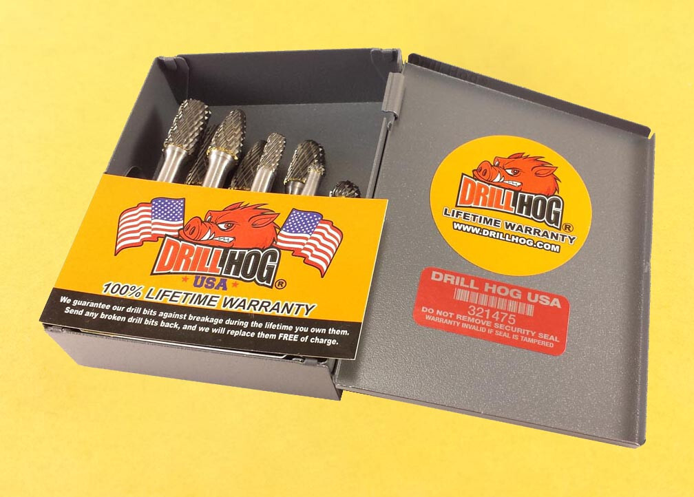 8 Pc Double Cut Carbide Burr Set Tungsten Drill Hog® Lifetime Warranty gallery