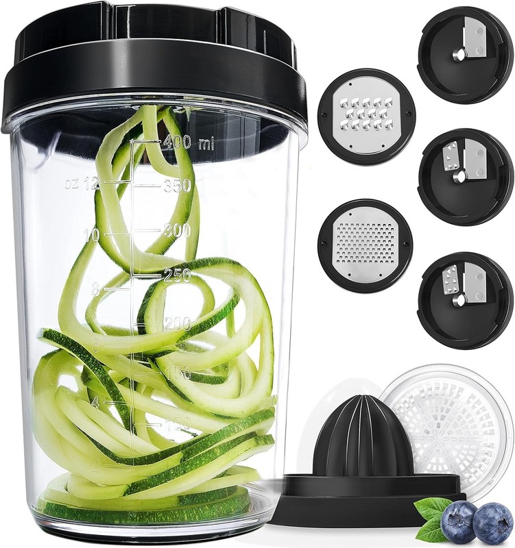 Mandoline Slicer Spiralizer & Vegetable Slicer, Zucchini Noodle Maker, Onion ... gallery