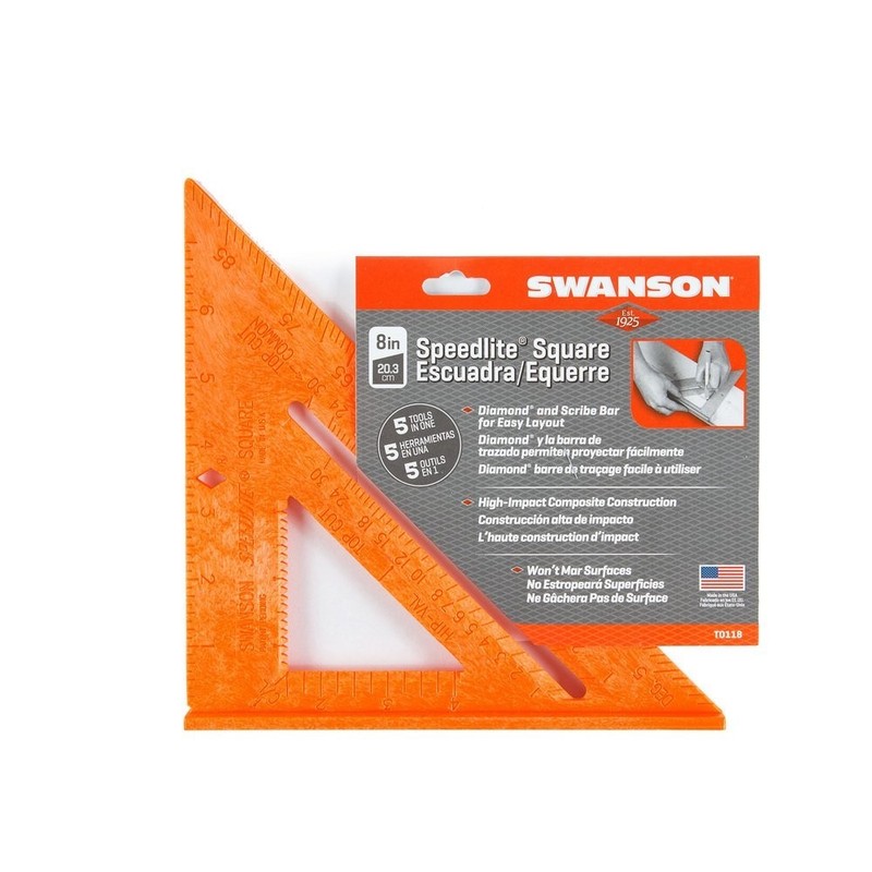 8-Inch Speedlite Square - Lightweight Composite Layout Tool for Precision Crafts gallery