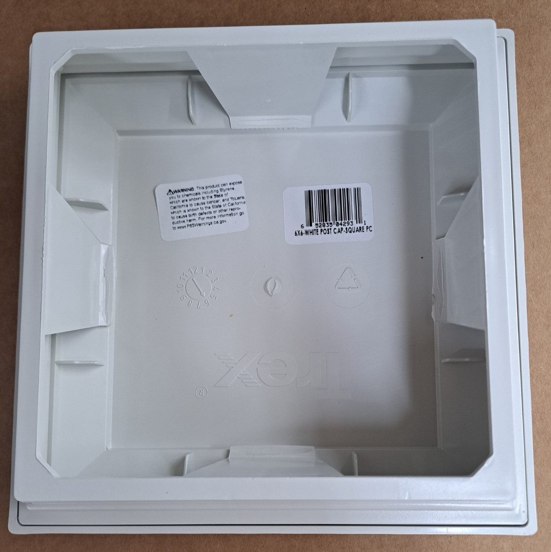 TREX DECKING TRANSCEND 6 X 6 CLASSIC WHITE FLAT POST SLEEVE CAP gallery