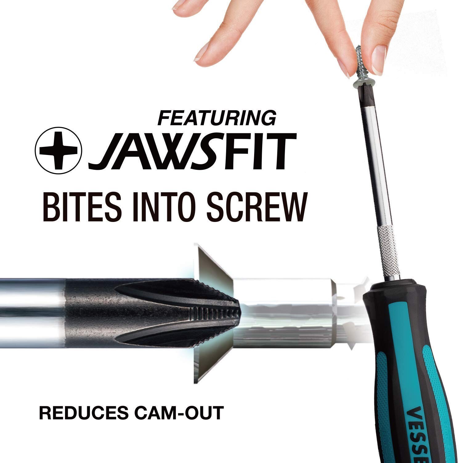 Vessel Screwdriver 900 MEGADORA Phillips Slotted & Pozidriv Jawsfit JAPAN gallery