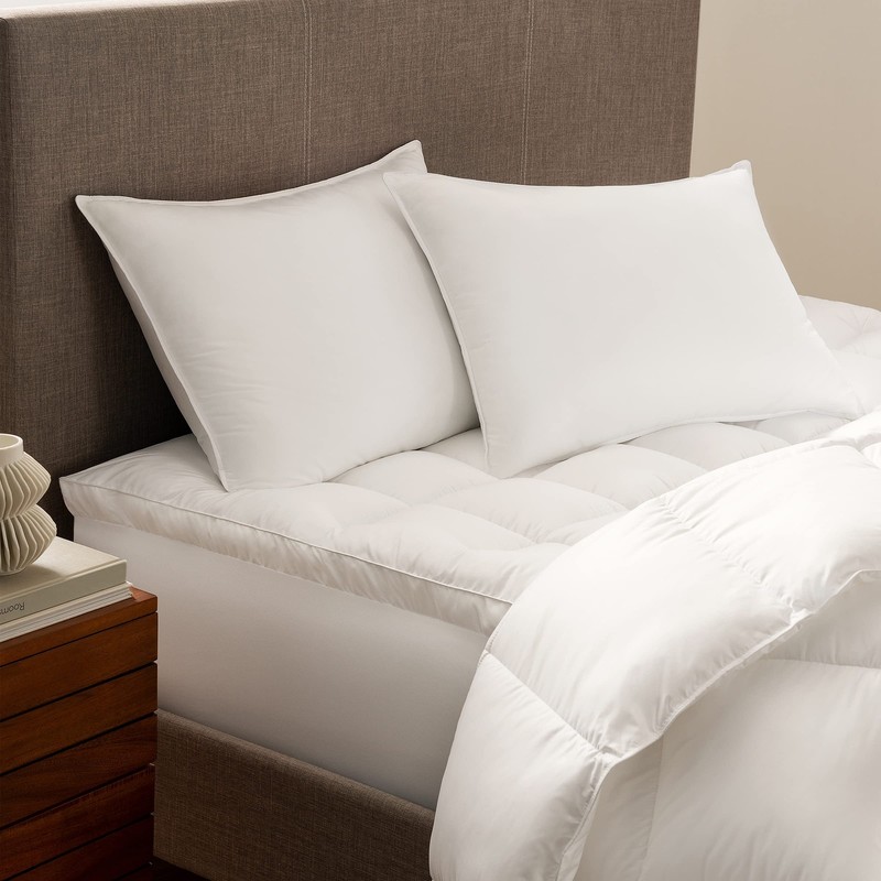 Serta Down Illusion Soft Hypoallergenic Soft/Medium Bed Pillows King, White gallery