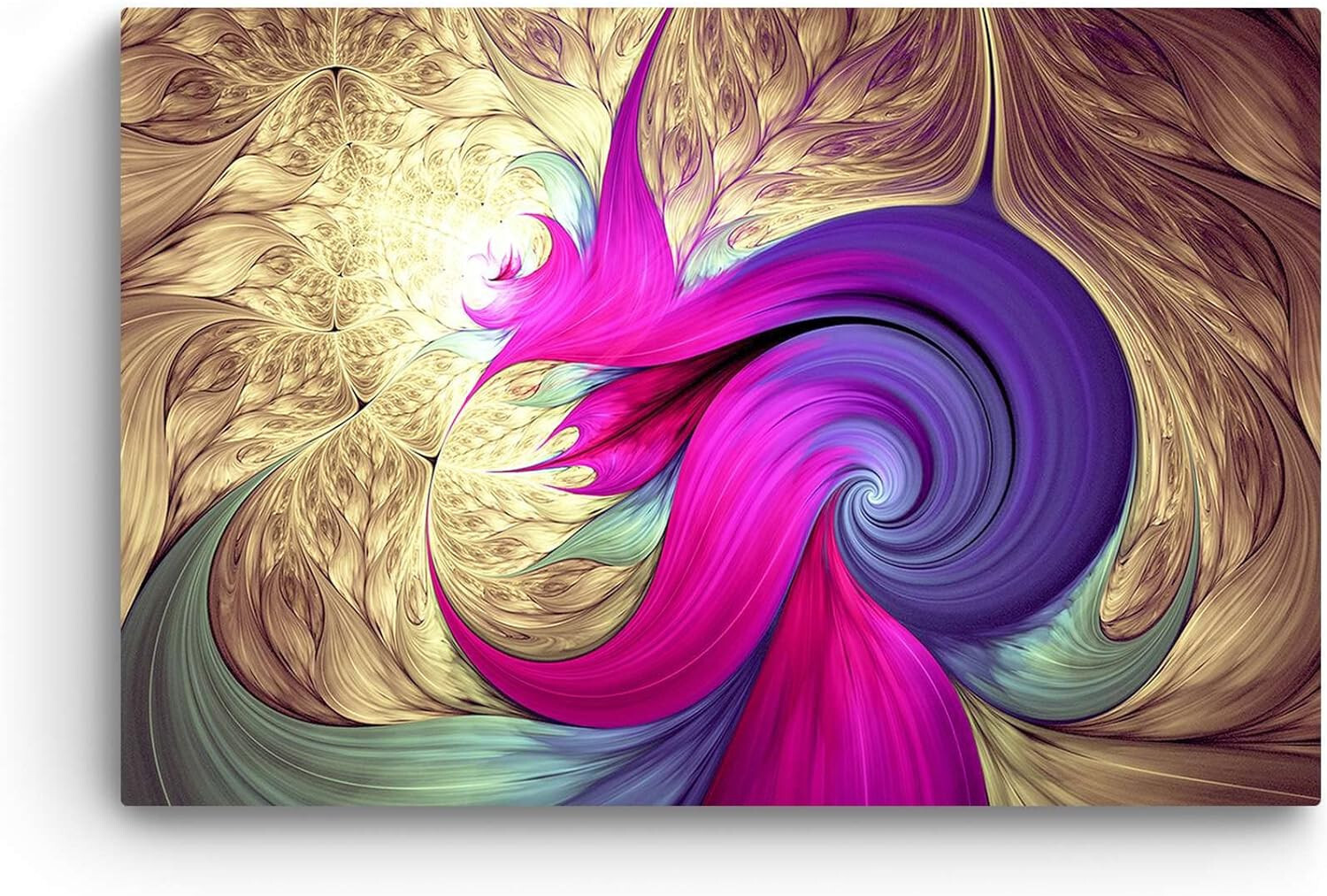 Abstract Red Purple Brown Light 90x60cm Framed Premium Quality Wall Art Print gallery