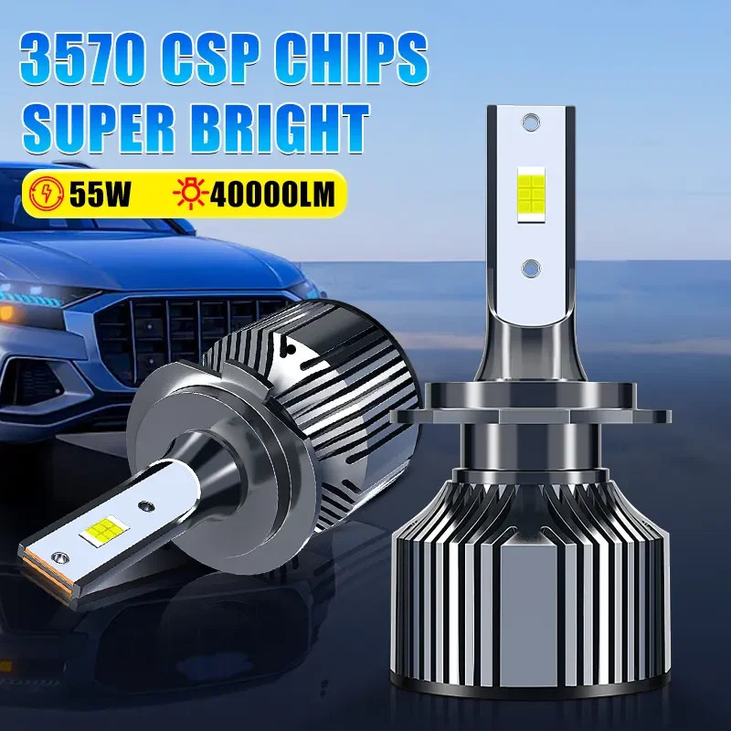 H7 LED Bulbs Headlight 55W 40000LM CSP H1 H4 H11 H8 H9 Auto Turbo Fog Lights gallery