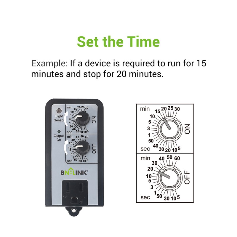 BN-LINK Short Period Repeat Cycle Timer 24 Hours ON OFF Controls Plug In Delay gallery