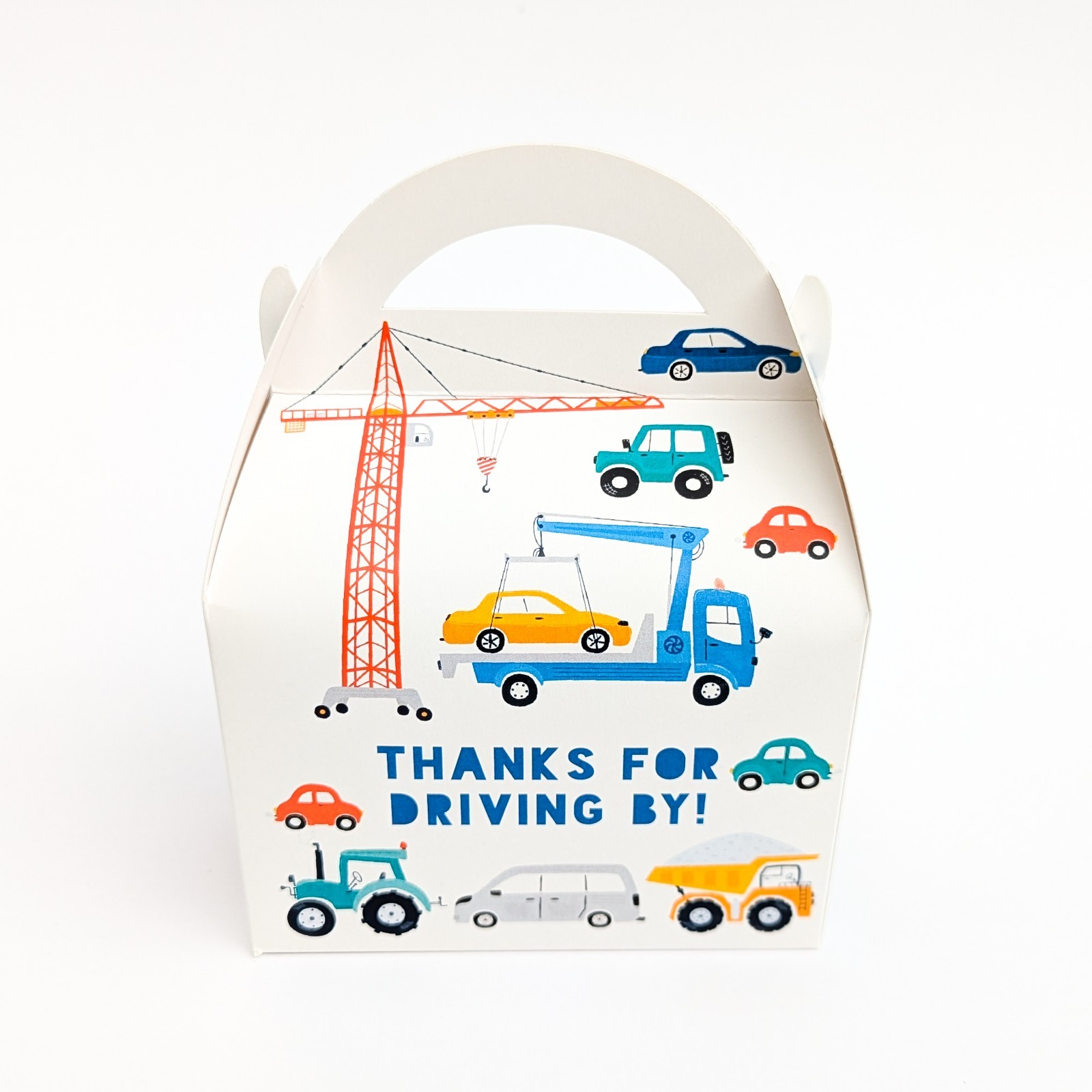 TRANSPORT Cars Diggers Trucks Planes Personalised Party Boxes Treat Lunch Box gallery