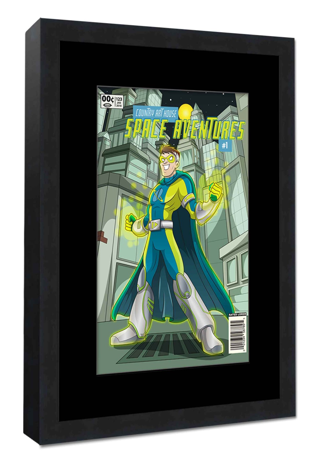 Black Comic Book Frame With Black Mat For 1 Golden Age Comic Book gallery