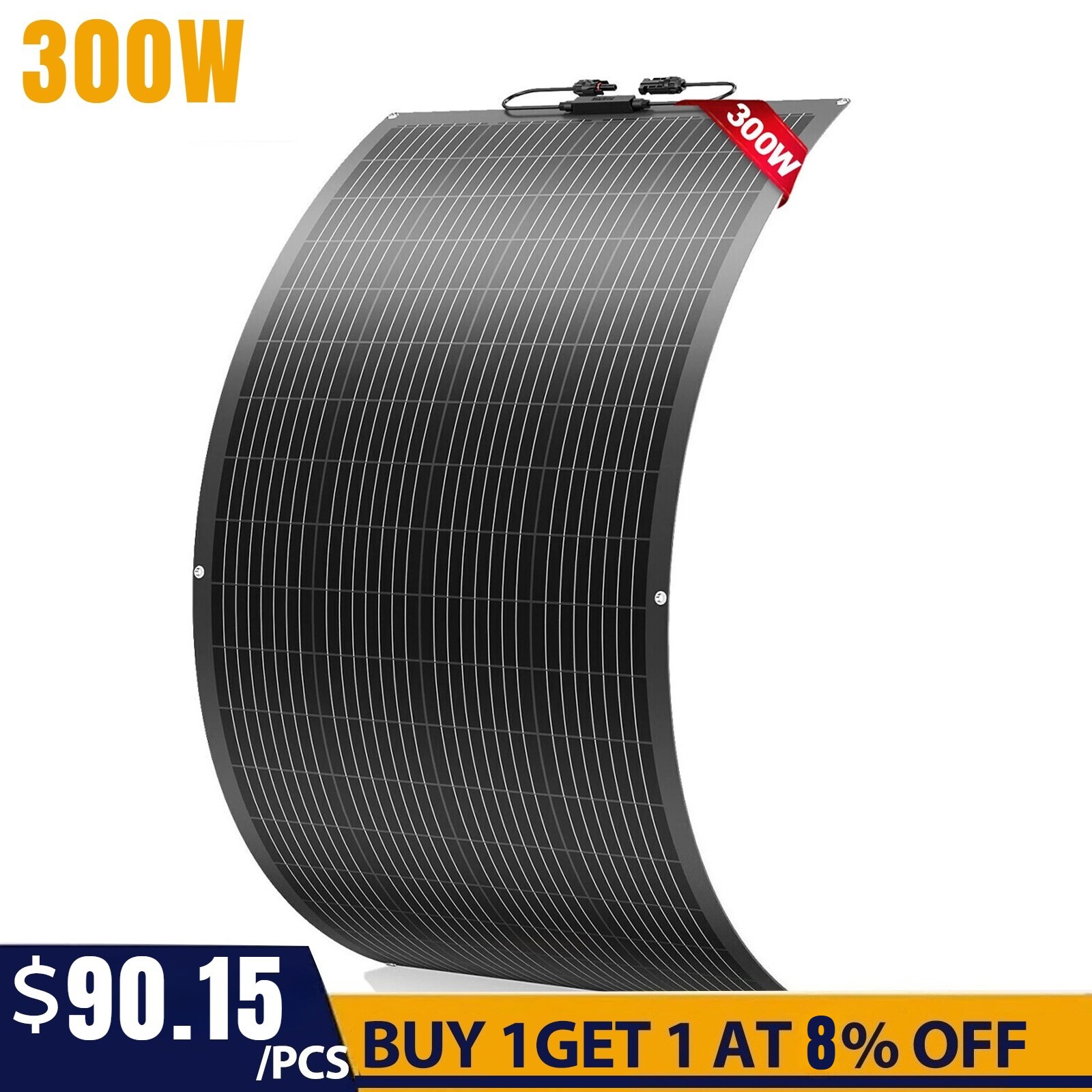 300W Flexible Solar Panel Mono 12V Portable Power Camping Home RV Battery Charge gallery