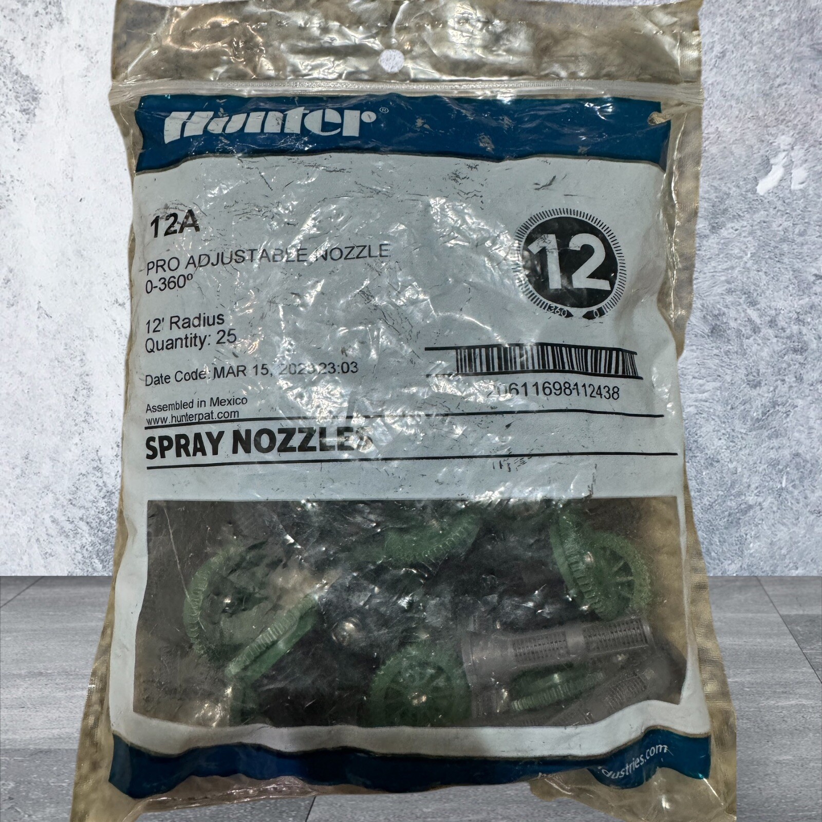 25-Pack Hunter 12A PRO Adjustable Spray Nozzle | 12 Foot Radius | 0-360 Degree gallery
