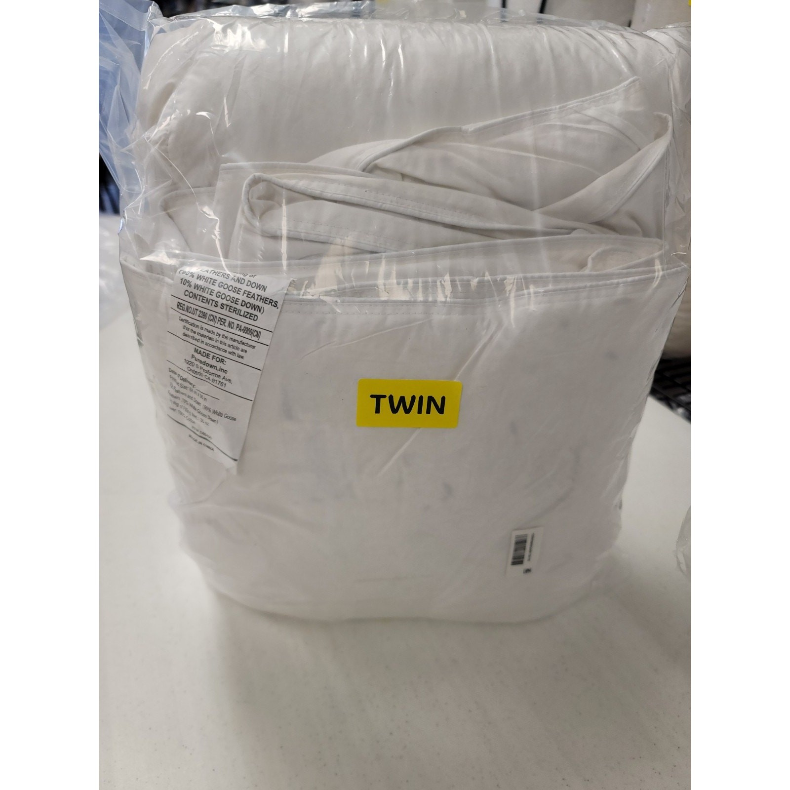 UNIKOME Puredow Light Weight White Goose Down Feather Fiber Twin Comforter White gallery