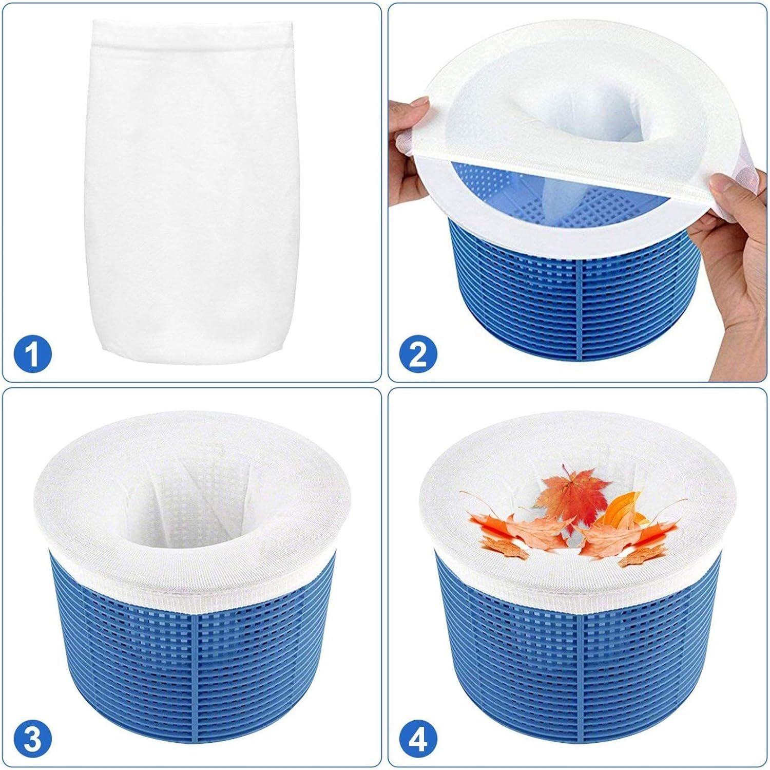 50Pcs Pool Skimmer Socks Filter Replacement Savers For Basket Swimming Pool gallery