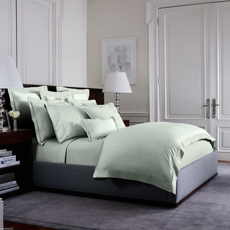 RALPH LAUREN 624 SOLID SATEEN FULL EXTRA DEEP FITTED SHEET ~ ANTIQUE JADE gallery