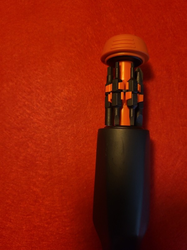 LTT Linus Tech Tips Multi-Bit Black Orange Silver Shaft Ratcheting Screwdriver gallery