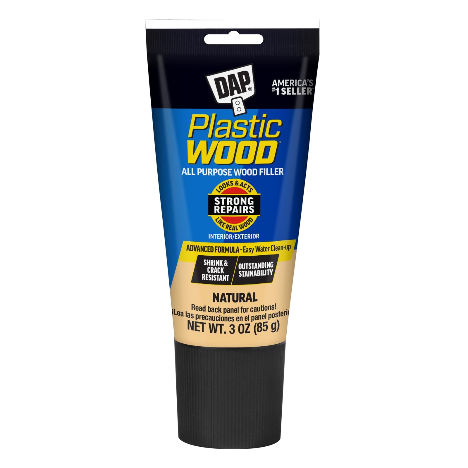 DAP Plastic Wood All Purpose Latex Filler, Natural, 3 Oz 3 oz, Natural gallery
