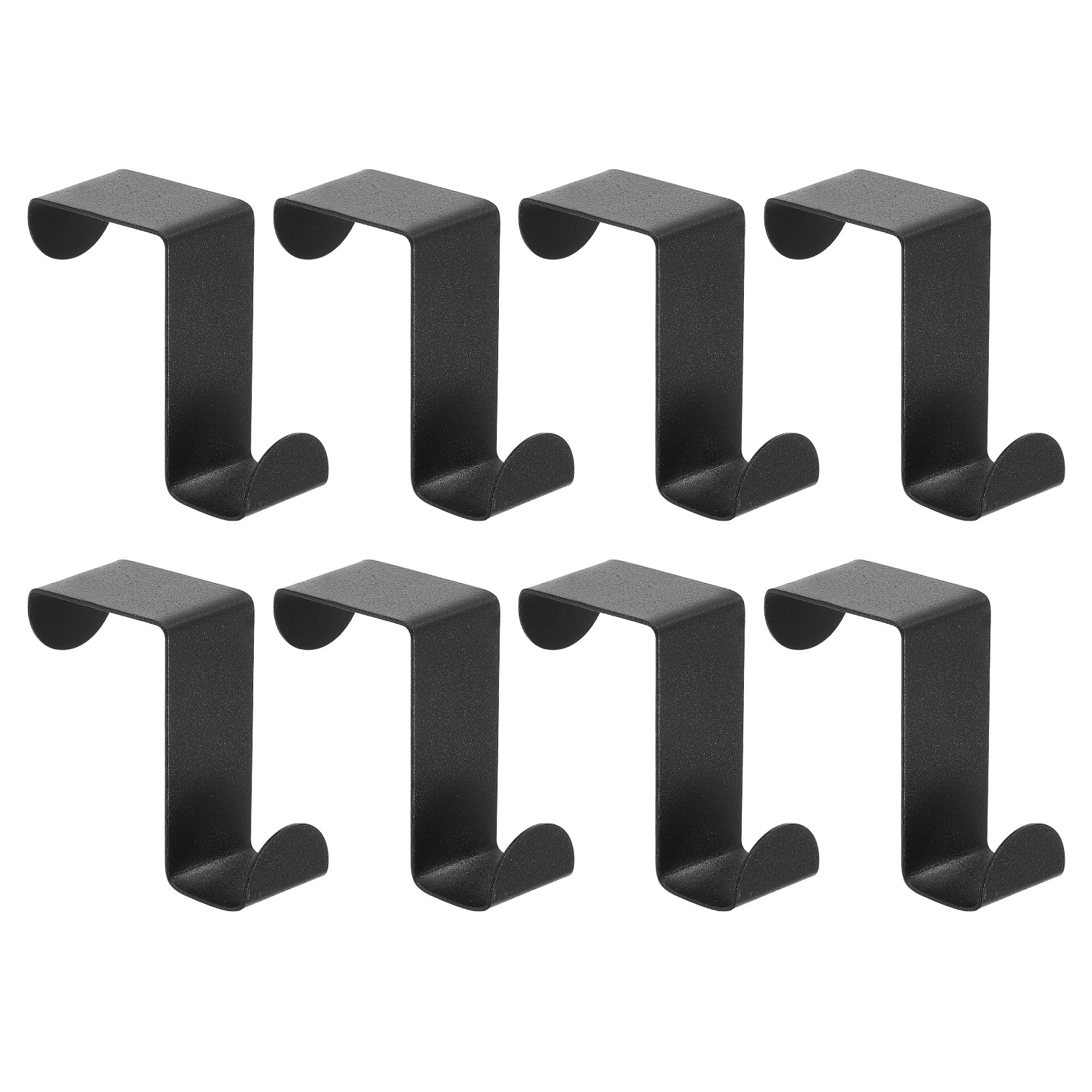 8pcs Over the Door Hooks Stainless Steel S-Shaped Double Hooks Black gallery