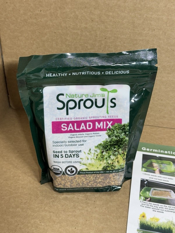 Organic Sprouting Seeds Full 2 Tray Kit Instructions gallery