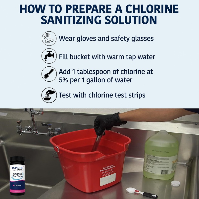 200 Strips - Chlorine Sanitizer Test Strips Food Service 0-500 ppm (Value Pack) gallery