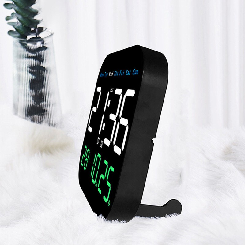 LED Large Digital Wall Clock Temperature Date Week + US Charger / Remote Control gallery