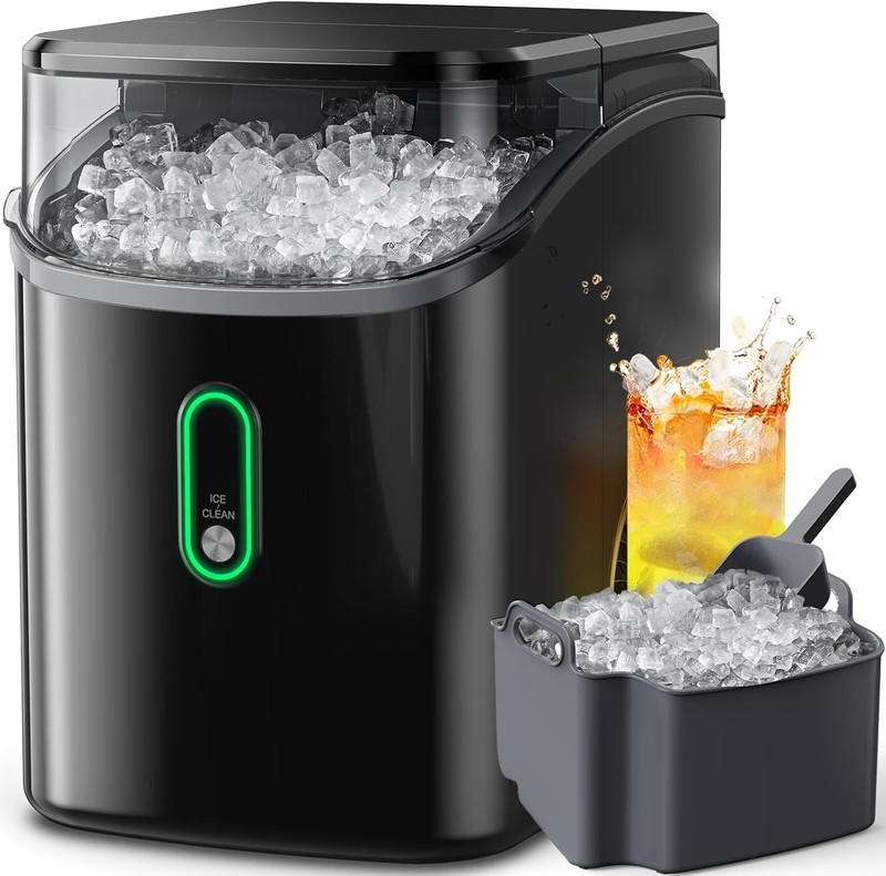 Compact Countertop Nugget Ice Maker for Quick Refreshing Drinks, 33lbs Capacity gallery