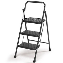 3 Step Folding Ladder Step Stool with Wide Anti-Slip Pedal – 800lbs Capacity