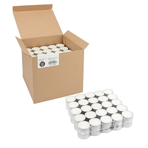 Pack Unscented 8 Hour Extended Burn Time Tea Light Candles, White Count 100 gallery