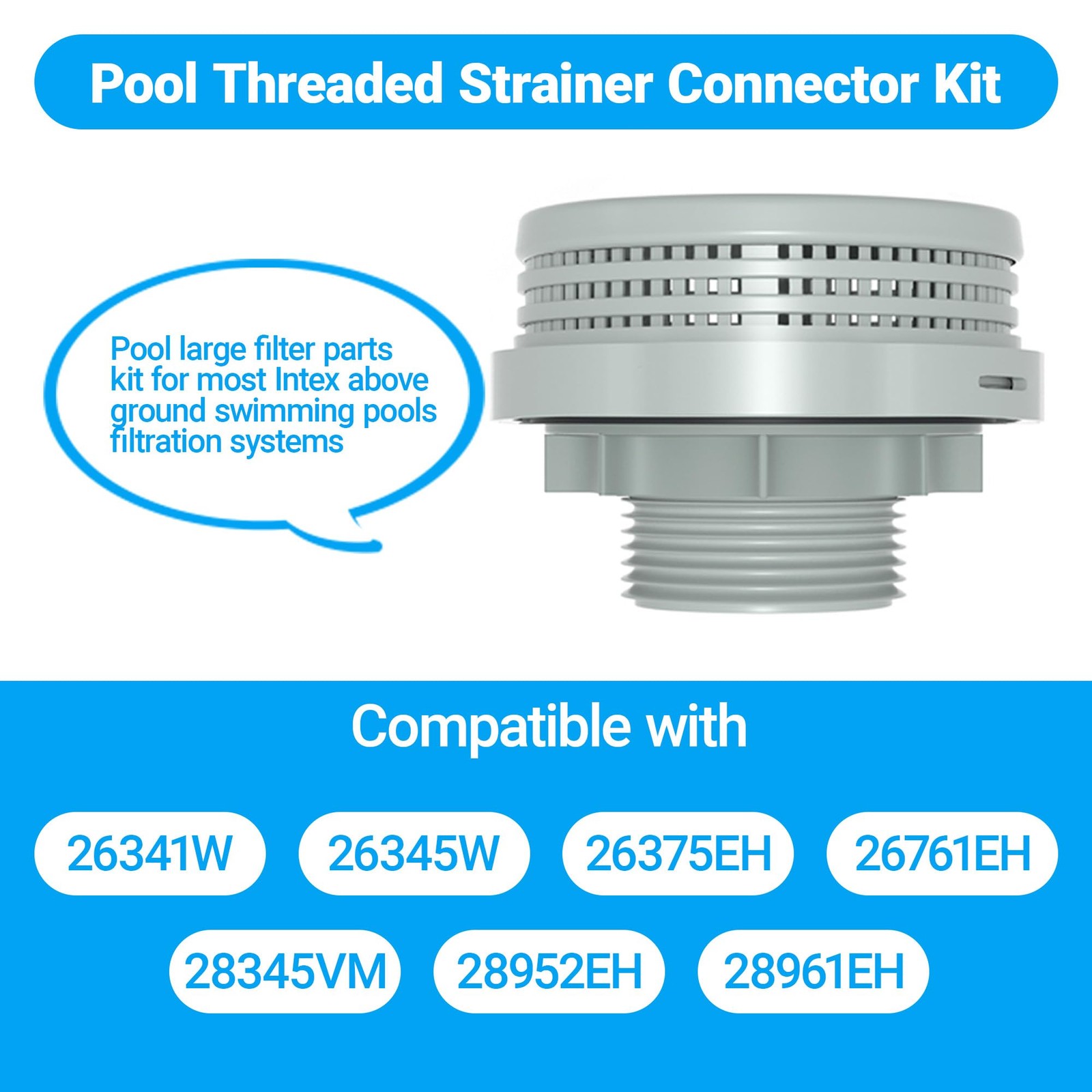 Pool Strainer Connector Kit for Intex Above Ground Hose Replacement, 4 Pieces gallery