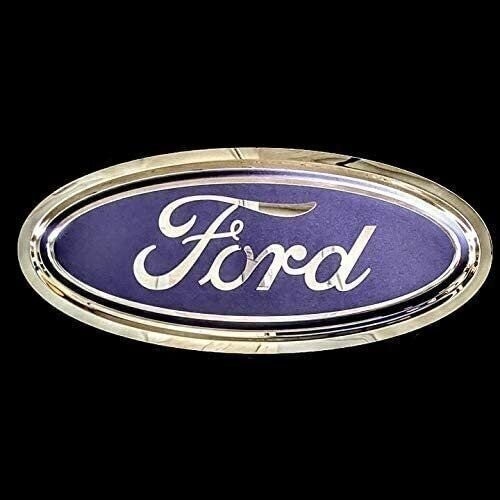Ford Oval Emblem Wall Hanging Garage Sign 18x8 inches - Blue/Chrome gallery