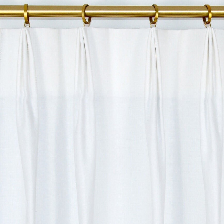 Custom Drapes - Pleated & Lined - 7 oz. Cotton Duck White - 1 Pair / 2 Panels gallery