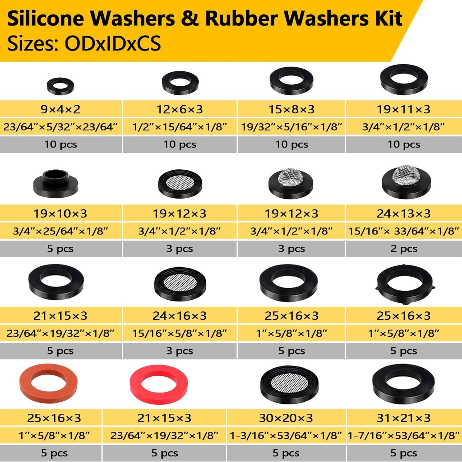 1075 PCS 37 Sizes 3-in-1 Universal Plumbing Repair Kit Includes O-Rings, Faucet gallery