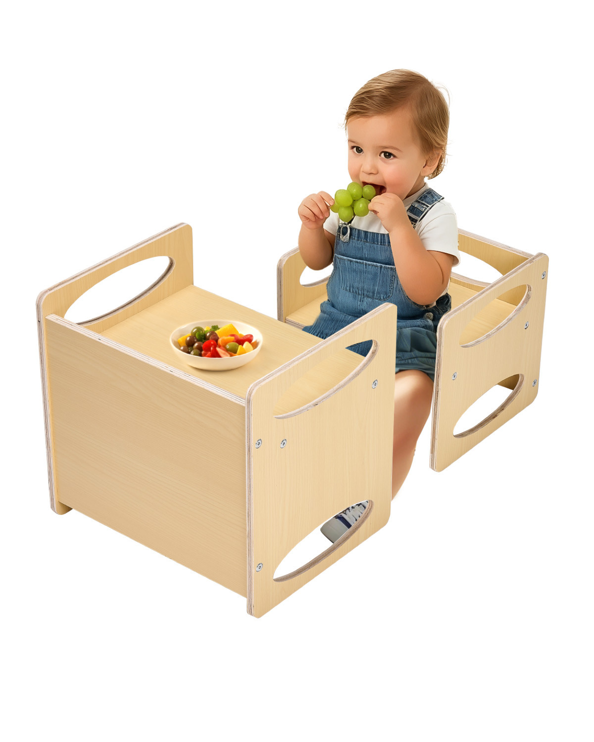 Weaning Table and Chair Set Montessori Kids Activity Table and Chair Wood gallery