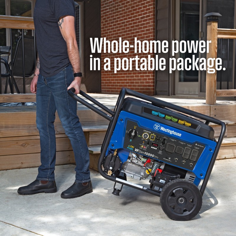 Open Box Westinghouse Generator Model WGen10500TFc Tri Fuel gallery