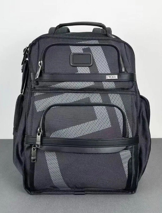 TUMI ALPHA3 Brief Pack Backpack Black Pattern Ballistic Nylon *Excellent*